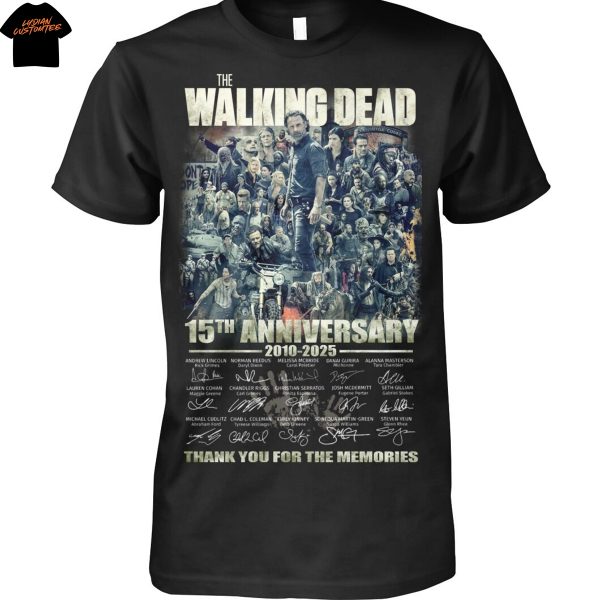 The Walking Dead 15th Anniversary 2010-2025 Signature Thank You For The Memories Unisex T-Shirt