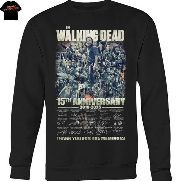 The Walking Dead 15th Anniversary 2010-2025 Signature Thank You For The Memories Unisex T-Shirt
