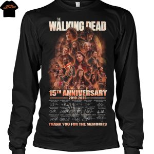 The Walking Dead 15th Anniversary 2010-2025  Thank You For The Memories Signature Unisex T-Shirt