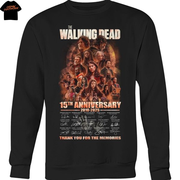 The Walking Dead 15th Anniversary 2010-2025  Thank You For The Memories Signature Unisex T-Shirt