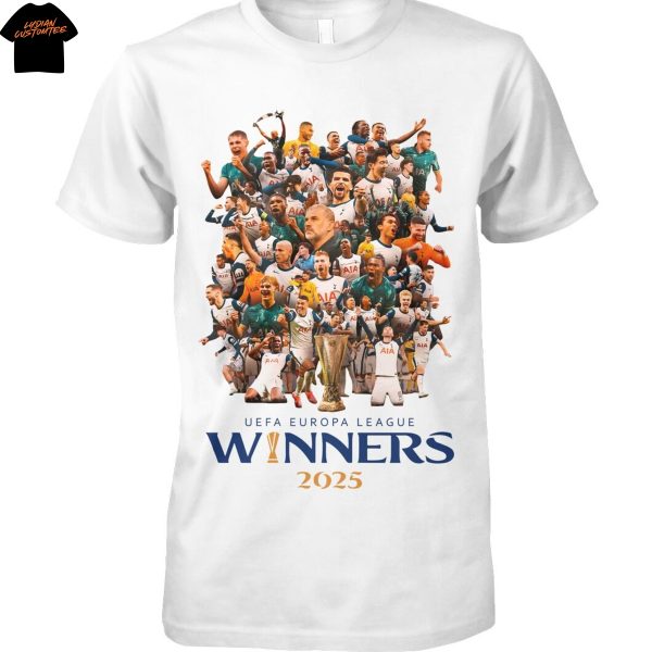 Tottenham Hotspur FC UEFA Europa League 2025 Champions Winners Unisex T-Shirt