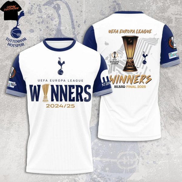 UEFA Europa League Champions 2025 Tottenham Hotspur Winners 3D T-Shirt