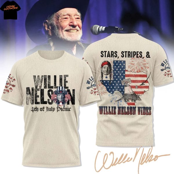Willie Nelson 4th Of July Picnic 3D T-Shirt