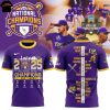 2025 LSU Tigers 2025 NCAA Division National Champions 3D T-Shirt – Gold