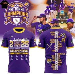 2025 LSU Tigers 2025 NCAA Division National Champions 3D T-Shirt