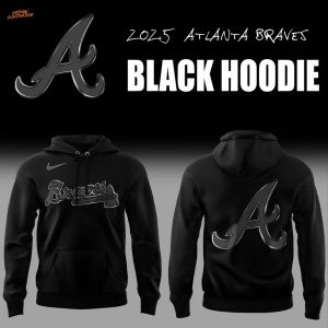 Atlanta Braves Back In Black 2025 Hoodie