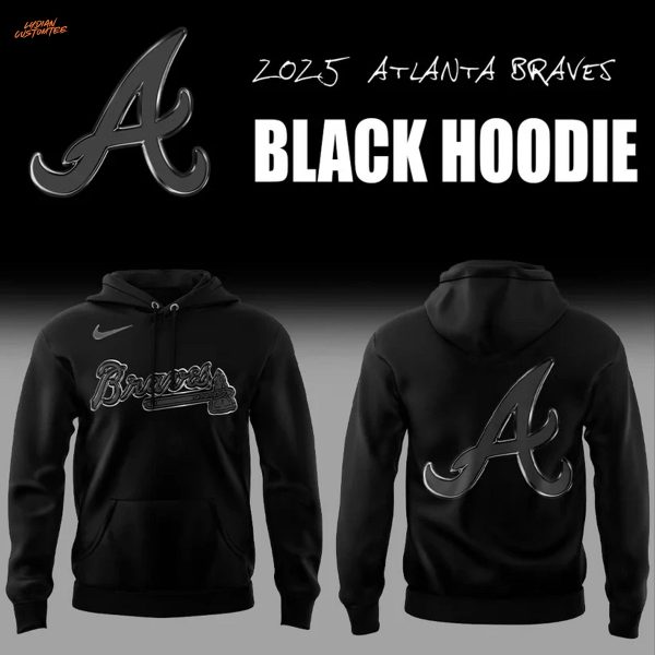 Atlanta Braves Back In Black 2025 Hoodie