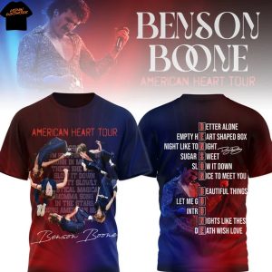 Benson Boone American Heart Tour Signature 3D T-Shirt