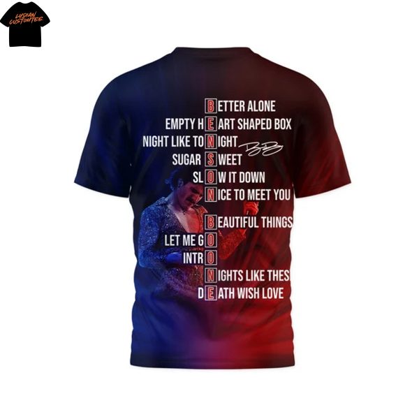 Benson Boone American Heart Tour Signature 3D T-Shirt