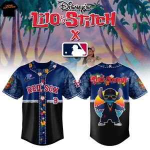 Boston Red Sox Lilo & Stitch Baseball Jersey