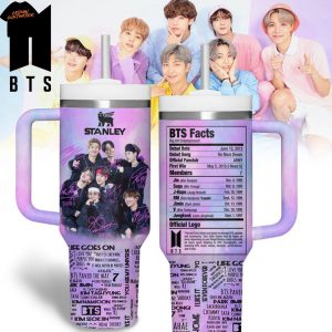 BTS Signature Tumbler With Handle And Straw
