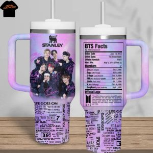 BTS Signature Tumbler With Handle And Straw