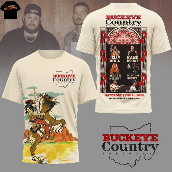 Buckeye Country Superfest Jelly Roll 3D T-Shirt