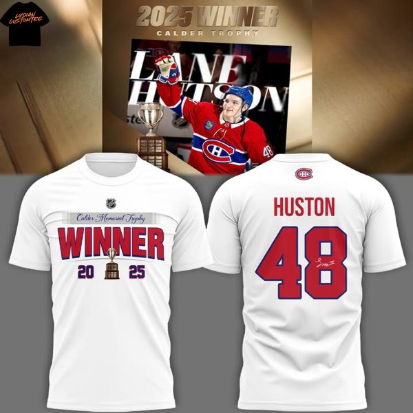 Calder Memorial Trophy Lane Hutson Winner 2025 Signature 3D T-Shirt