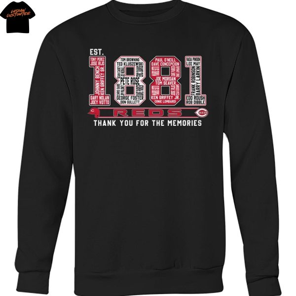 Cincinnati Reds Est 1881 Thank You For The Memories Unisex T-Shirt