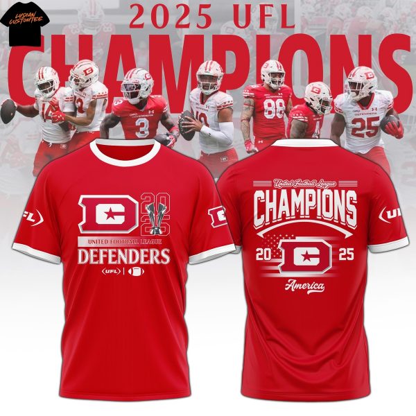 DC Defenders 2025 United Football League Champions 3D T-Shirt