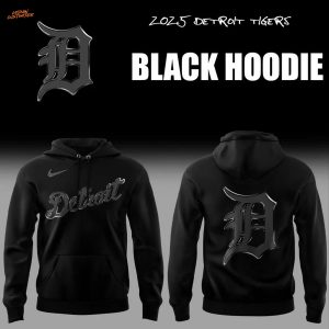 Detroit Tigers Back In Black 2025 Hoodie