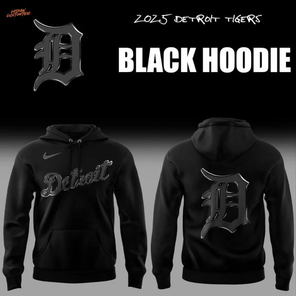 Detroit Tigers Back In Black 2025 Hoodie