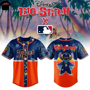 Detroit Tigers Lilo & Stitch Baseball Jersey