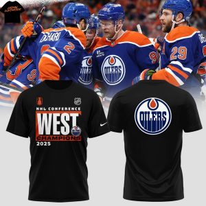 Edmonton Oilers 2025 Western Conference Champions 3D T-Shirt