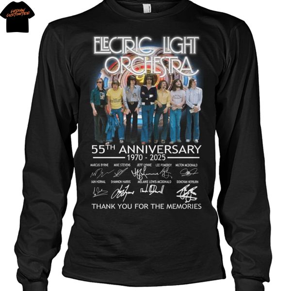 Electric Light Orchestra 55th Anniversary 1970-2025 Signature Thank You For The Memories Unisex T-Shirt