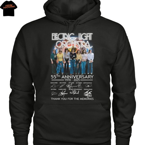 Electric Light Orchestra 55th Anniversary 1970-2025 Signature Thank You For The Memories Unisex T-Shirt