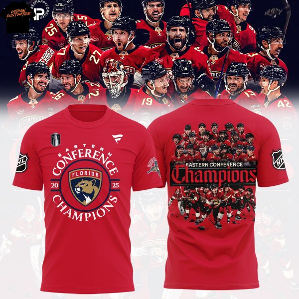 Florida Panthers 2025 Eastern Conference Champions 3D T-Shirt