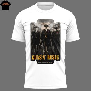 Guns N Roses World Tour To Birmingham 2025 3D T-Shirt – White