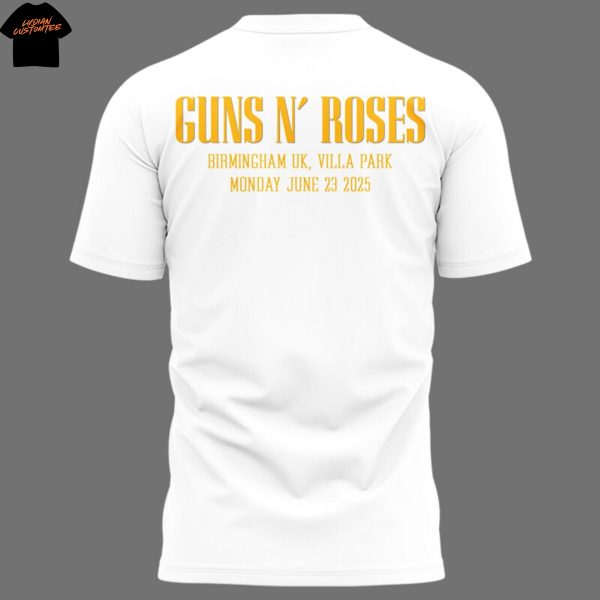 Guns N Roses World Tour To Birmingham 2025 3D T-Shirt – White