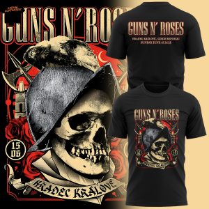 Guns N Roses World Tour To Hradec Kralove 2025 3D T-Shirt