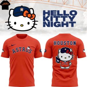 Houston Astros Hello Kitty 3D T-Shirt – Orange