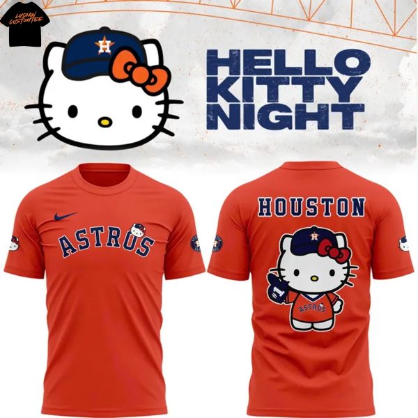 Houston Astros Hello Kitty 3D T-Shirt – Orange