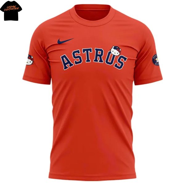 Houston Astros Hello Kitty 3D T-Shirt – Orange