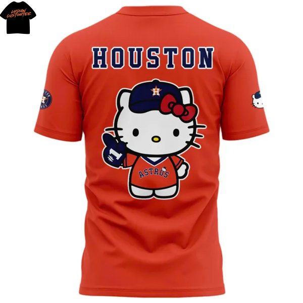 Houston Astros Hello Kitty 3D T-Shirt – Orange