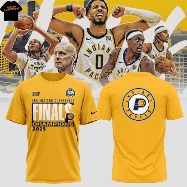 Indiana Pacers 2025 Eastern Conference Champions Finals 3D T-Shirt