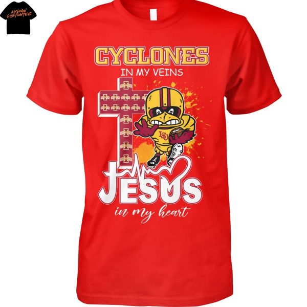 Iowa State Cyclones In My Veins Jesus In My Heart Unisex T-Shirt