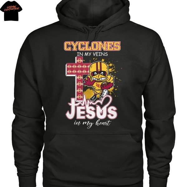 Iowa State Cyclones In My Veins Jesus In My Heart Unisex T-Shirt