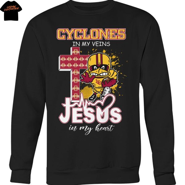 Iowa State Cyclones In My Veins Jesus In My Heart Unisex T-Shirt
