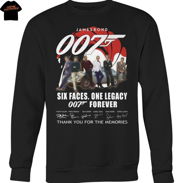 James Bond 007 Six Faces One Legacy Signature Unisex T-Shirt