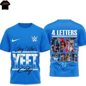 Jey Uso Yeet 4 Letters One Word Signature 3D T-Shirt – Blue