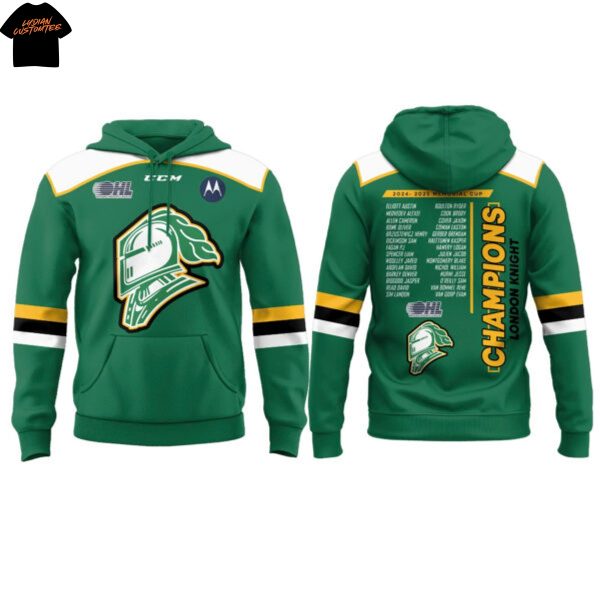 London Knight Champions Memorial Cup 2025 Hoodie – Green