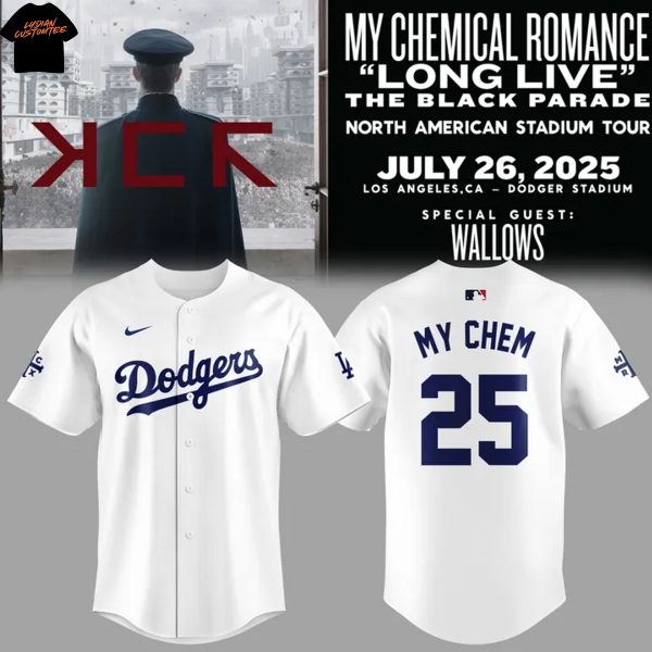 Los Angeles Dodgers x My Chemical Romance Long Live The Black Parade Baseball Jersey