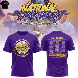 LSU Tigers 2025 NCAA Division National Champions 3D T-Shirt