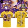 LSU Tigers 2025 NCAA Division National Champions 8 Is Sweet 3D T-Shirt – White