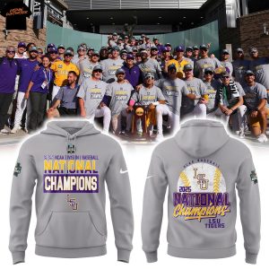 LSU Tigers Baseball 2025 NCAA Baseball Men College World Series Champions Hoodie