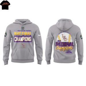 LSU Tigers Baseball 2025 NCAA Baseball Men College World Series Champions Hoodie