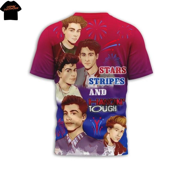 New Kids On The Block Stars Stripes And Hangin Tough 3D T-Shirt