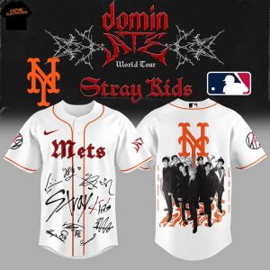 New York Mets Domin Ate World Tour Stay Kids Signature Baseball Jersey