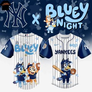 New York Yankees Bluey And Bingo Baseball Jersey