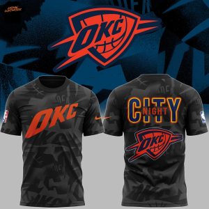 Oklahoma City Thunder Basketball Black 3D T-Shirt